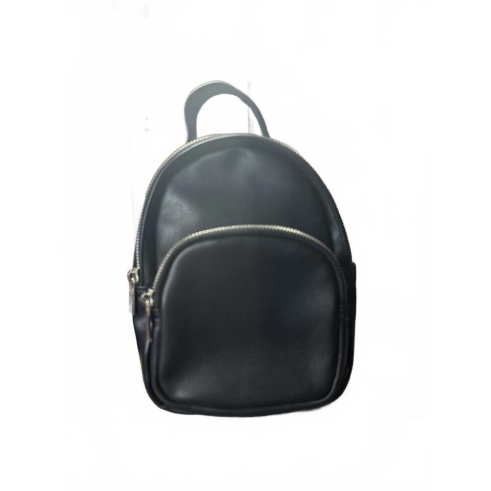 Wild Fable Compact Black Mini Backpack with Silver Zippers